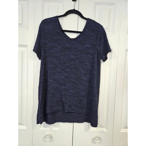 Sunday Blue Marbled Tunic Large Scoop Neck - Picture 1 of 8